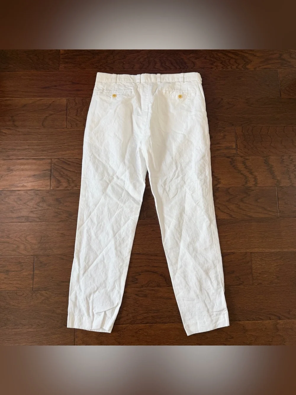 Brooks Brothers Milano Pants Baird Mcnutt Irish Linen Blend White 34x30